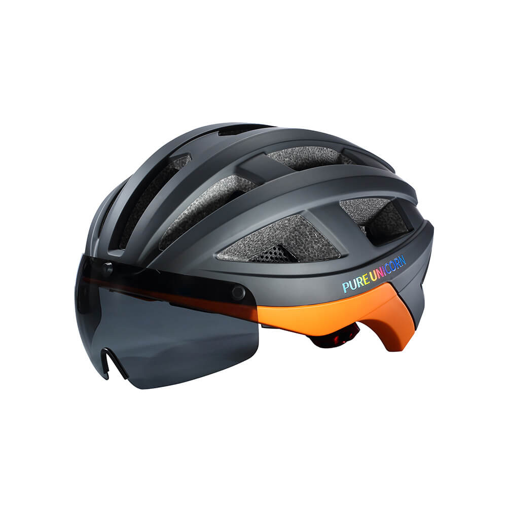 PURE UNICORN Helmet for E-Bike, Electric Scooter & Motorcycle – Matte Finish & LED Rear Light