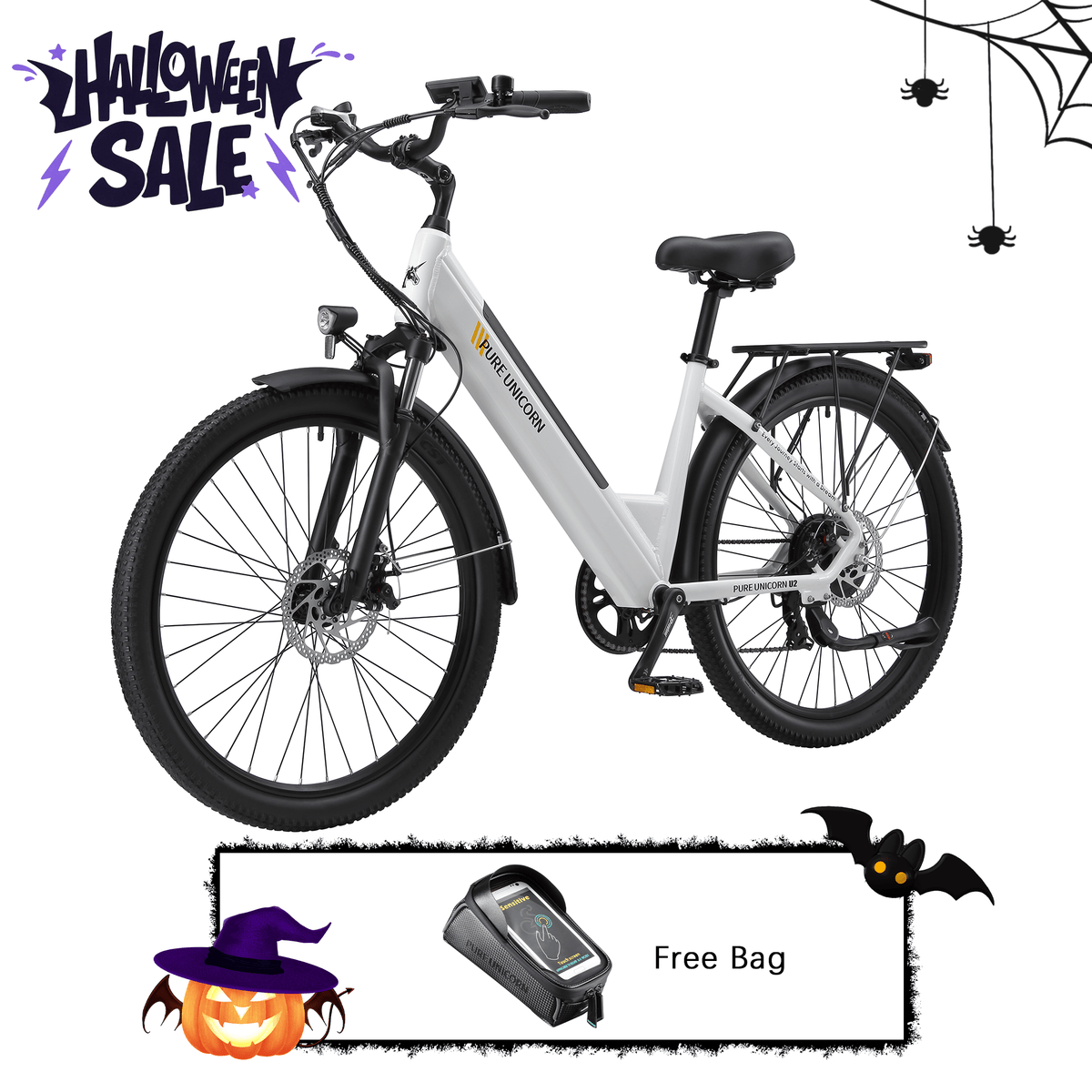 PURE UNICORN U2 48V 750W 12.8Ah Step-Through Electric Bike