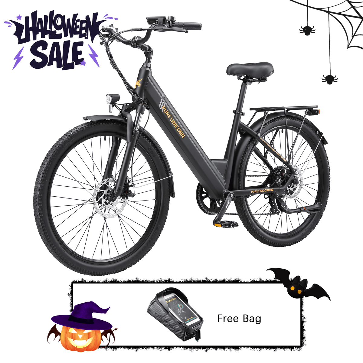 PURE UNICORN U2 48V 750W 12.8Ah Step-Through Electric Bike