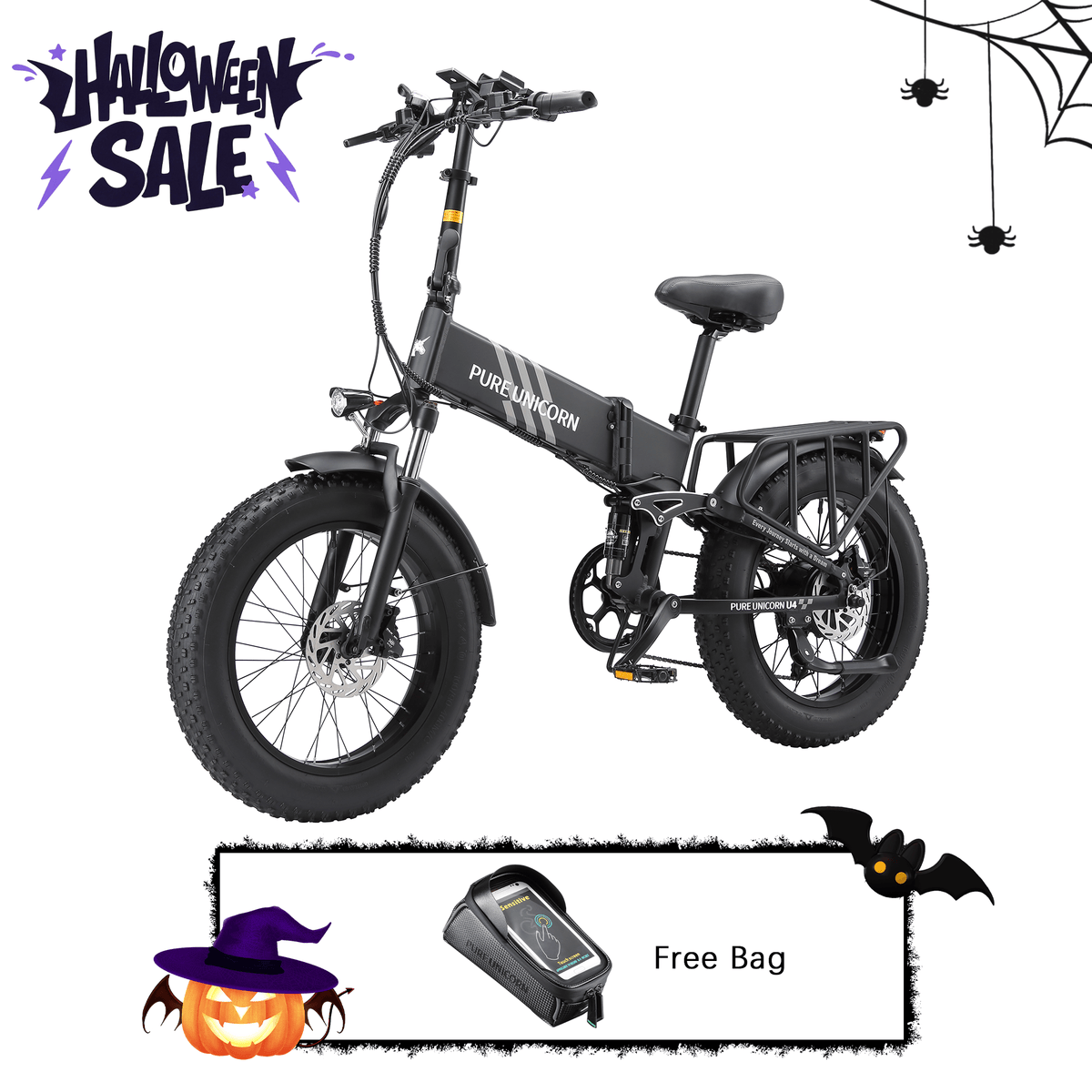PURE UNICORN U4 48V 15Ah 1000W Fat Tire Electric Bike
