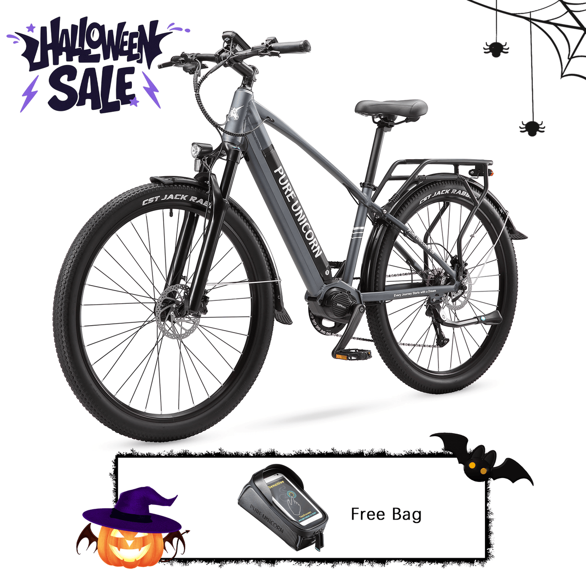 PURE UNICORN U6 48V 500W Mid-Drive Motor Electric Commuter Bike