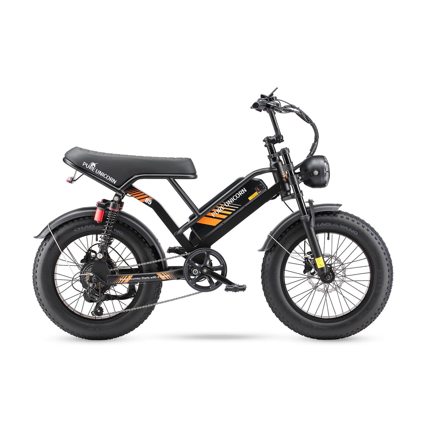 PURE UNICORN U5 48V 19.2Ah 1000W Fat Tire Moped Electric Bike